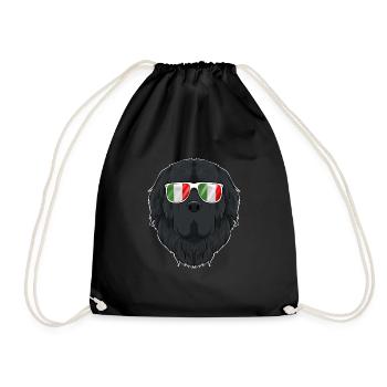 Newfoundland Italy Sunglasses I Italian Flag - Turnbeutel - Schwarz - Vorne