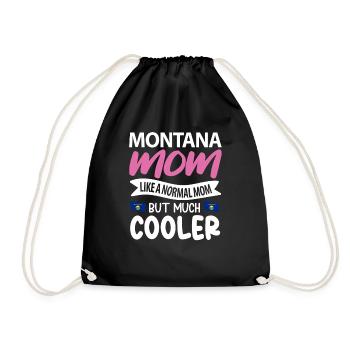 Montana mother gift - Drawstring Bag - black - Front