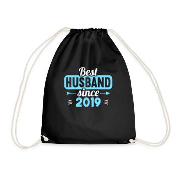 Best Wife Best Husband since 2019 - Drawstring Bag - black - Front