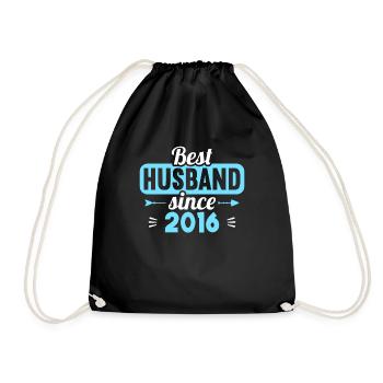 Best Wife Best Husband since 2016 - Drawstring Bag - black - Front