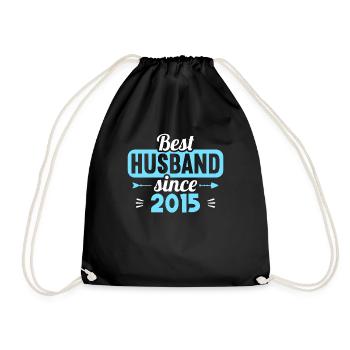 Beste Ehefrau Bester Ehemann seit 2015 - Turnbeutel - Schwarz - Vorne