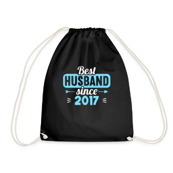 Best Wife Best Husband since 2017 - Drawstring Bag - black - Front