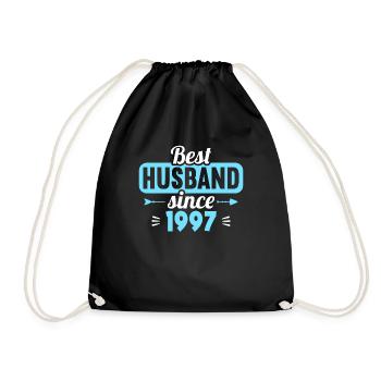 Best Wife Best Husband since 1997 - Drawstring Bag - black - Front
