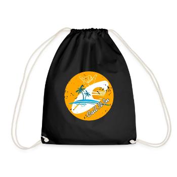 Call It In Vintage Surfing Vacation Designs - Turnbeutel - Schwarz - Vorne