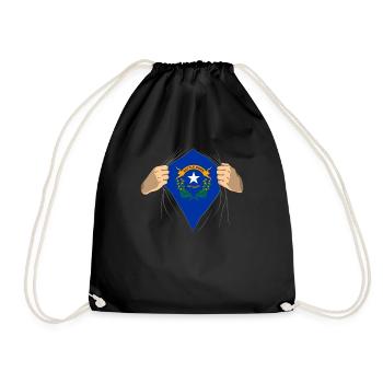 Nevada root gift - Drawstring Bag - black - Front