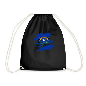 Nevada root gift - Drawstring Bag - black - Front