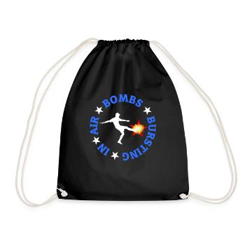 Kicker Punter Football Bombs Bursting In Air Sport - Drawstring Bag - black - Front
