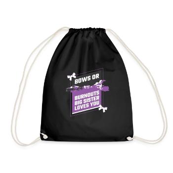 Burnouts Or Bows Gender Reveal Party - Sac de sport léger - noir - Devant