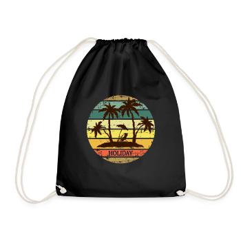 Holiday - Drawstring Bag - black - Front