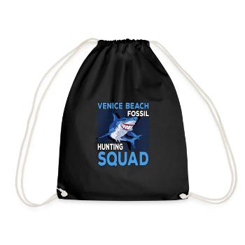 Conception de chasseur de fossiles pour un passionné de dents de requin - Sac de sport léger - noir - Devant