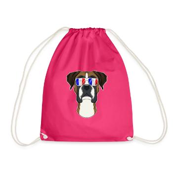 Boxer France Lunettes de Soleil I Drapeau Français - Sac de sport léger - fuchsia - Devant