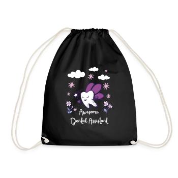 Assistant dentaire Cute Fairy Art - Sac de sport léger - noir - Devant