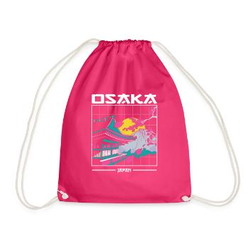 Osaka Japon Art esthétique des années 80 - Sac de sport léger - fuchsia - Devant