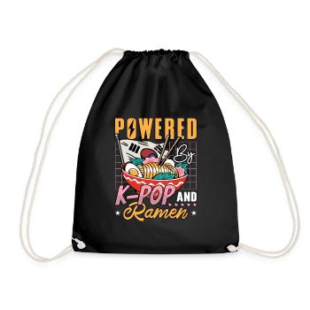KPop Fashion Design pour un fan de bol de nouilles Ramen - Sac de sport léger - noir - Devant