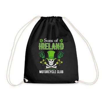 Ireland Motorcycle Club Irish Biker - Drawstring Bag - black - Front