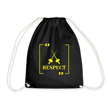 Sabre Fencing - Ideal for a Fencing Fan - Drawstring Bag - black - Front