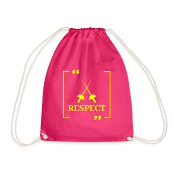Sabre Fencing - Ideal for a Fencing Fan - Drawstring Bag - fuchsia - Front