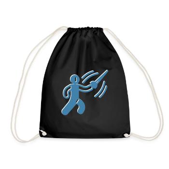Sabre Fencing - Ideal for a Fencing Fan - Drawstring Bag - black - Front