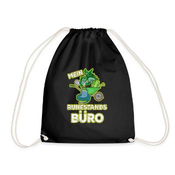 Garten Ruhestand Lustig Geschenk - Turnbeutel - Schwarz - Vorne