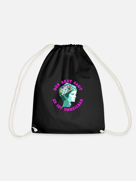 Garten Lustig Spruch Geschenk - Turnbeutel - Schwarz