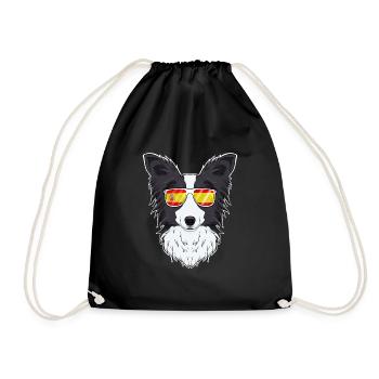 Border Collie I Spain Sunglasses I Spanish Flag - Turnbeutel - Schwarz - Vorne
