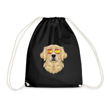 Golden Retriever I Spain Sunglasses I Spanish Flag - Turnbeutel - Schwarz - Vorne