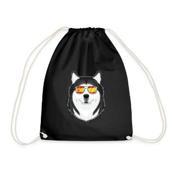 Husky I Lunettes de soleil Espagne I Drapeau espagnol - Sac de sport léger - noir - Devant