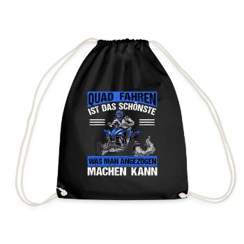 Quadfahrer Quad fahren ist das Schönste - Turnbeutel - Schwarz - Vorne