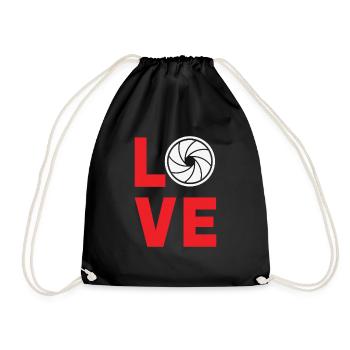 j'aime mon appareil photo accessoires photographe - Sac de sport léger - noir - Devant