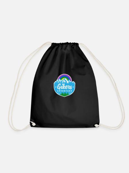 Gay Hiker and Biker Outdoor Activity Theme Gikers - Turnbeutel - Schwarz