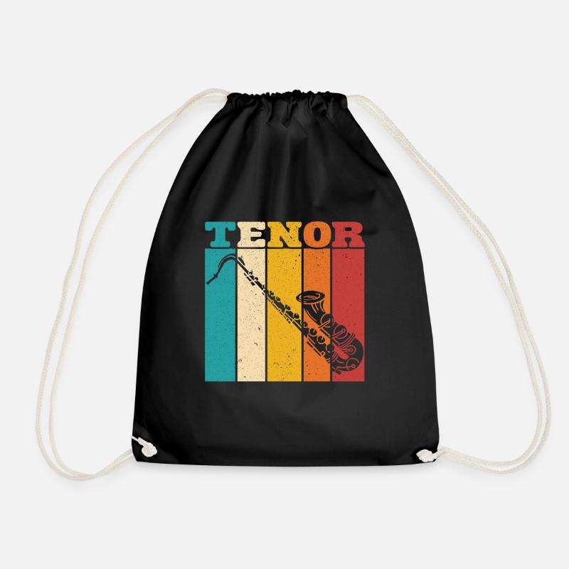 Tenorsaxophon Saxophonist Instrumentalist Jazz - Turnbeutel - Schwarz