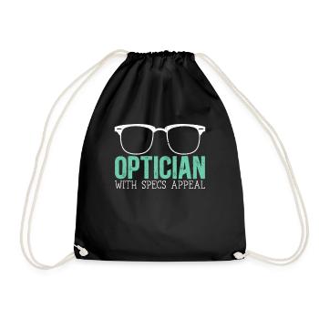 Optician With Specs Appeal Eye DoctorOptical - Drawstring Bag - black - Front