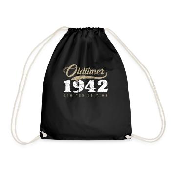 Oldtimer 1942 80th birthday 80 years - Drawstring Bag - black - Front