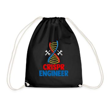 Crispr Engineer Gift - Drawstring Bag - black - Front