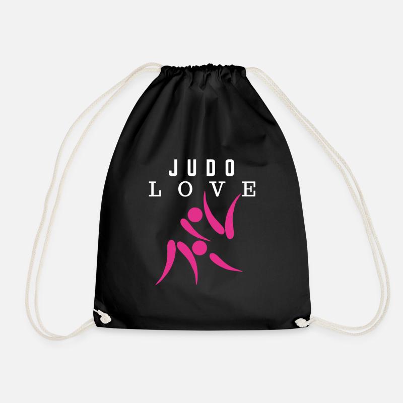 Judo Love - Judo Geschenkidee - Turnbeutel - Schwarz