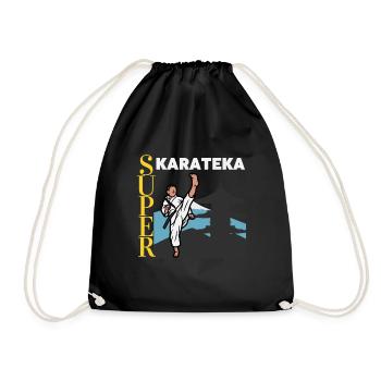 Super Karateka - idee cadeau karate - Sac de sport léger - noir - Devant