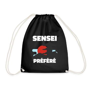 Favorit Sensei - Karate Geschenkidee - Turnbeutel - Schwarz - Vorne