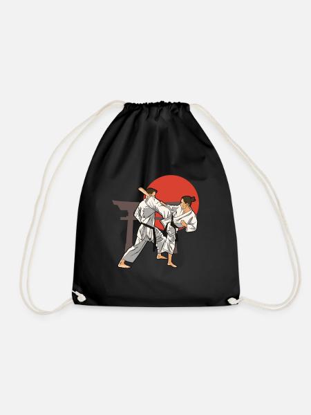 Karateka japan - Karate Geschenkidee - Turnbeutel - Schwarz