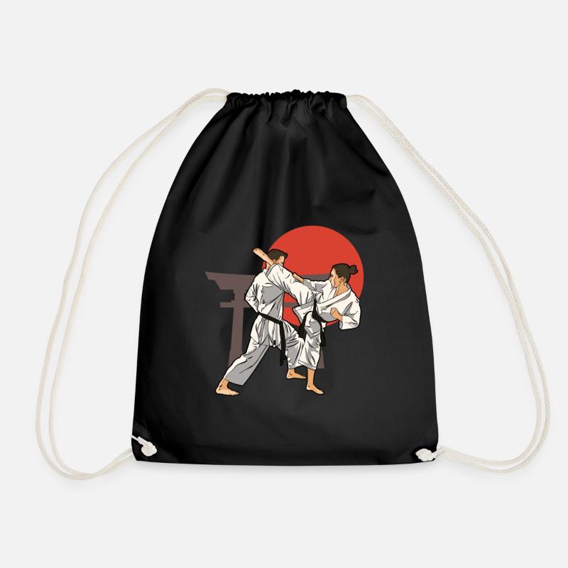 Karateka japan - Karate Geschenkidee - Turnbeutel - Schwarz