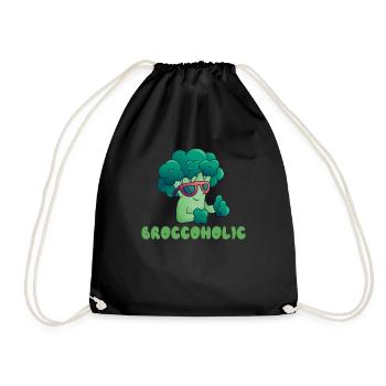 Broccoholic Végétalien Végétarien et Végétarien - Sac de sport léger - noir - Devant