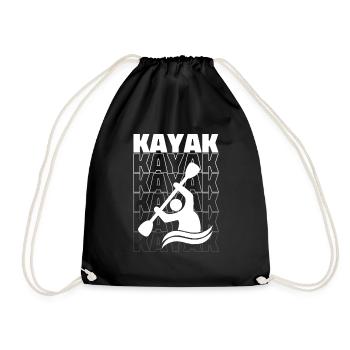 kayak love canoë retro - Sac de sport léger - noir - Devant