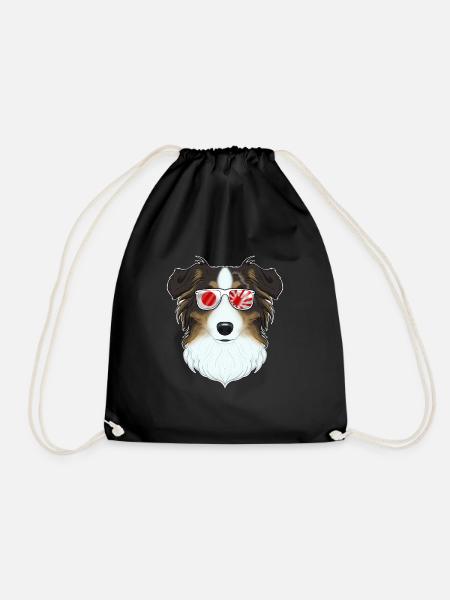 Australian Shepherd Japan Sunglasses I Japanese - Drawstring Bag - black