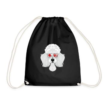 Poodle Japan Sunglasses I Japanese Flag - Turnbeutel - Schwarz - Vorne
