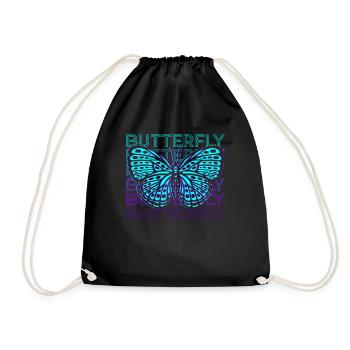 Butterfly Retro Cadeau - Sac de sport léger - noir - Devant