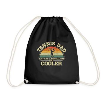 Tennis Dad Just Like A Normal Dad Only Cooler - Turnbeutel - Schwarz - Vorne