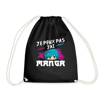 Vaporwave Japan Japanese Can't I Manga Anime - Turnbeutel - Schwarz - Vorne