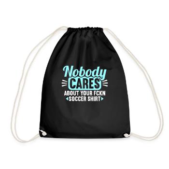 Personne ne se soucie de votre maillot de football - Sac de sport léger - noir - Devant
