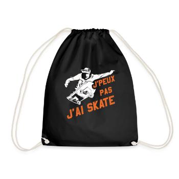 Skating Board Skate Skater Cannot I Skateboard - Turnbeutel - Schwarz - Vorne