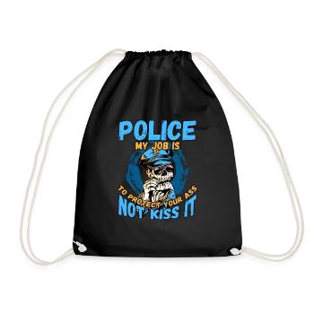 Law Enforcment Design for a Police Officer - Drawstring Bag - black - Front