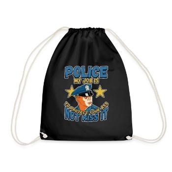Law Enforcment Design for a Police Officer - Drawstring Bag - black - Front